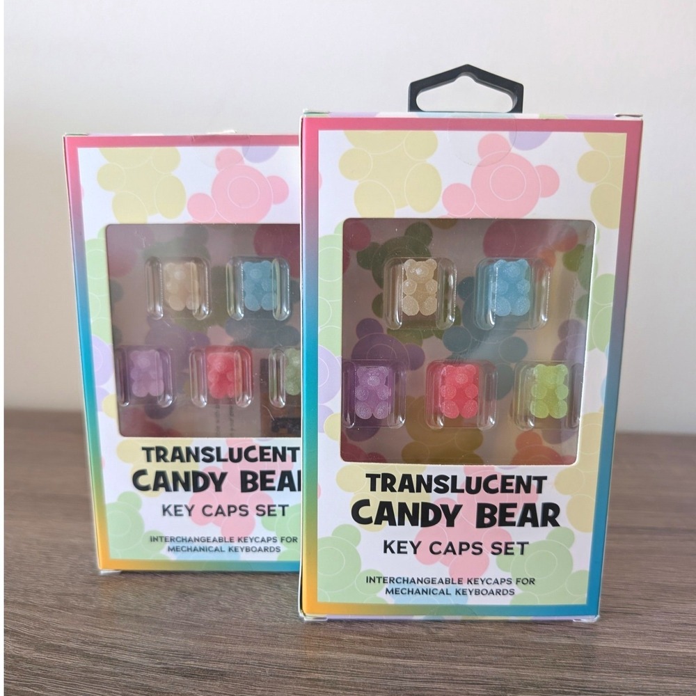 Flytech Translucent Candy Bear Key Caps‎ Set Mechanical Keyboard 10pc total